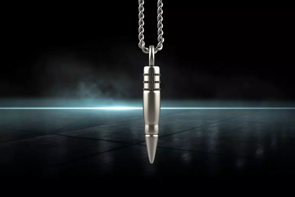 Bullet pendant 3D print model_0