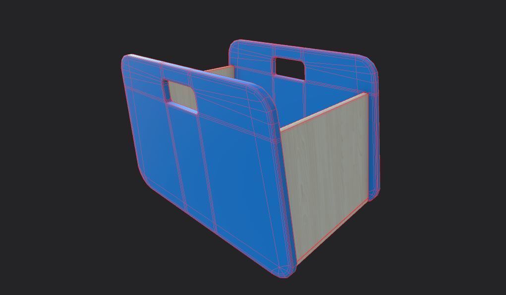 BacUp1Box Blue Low-poly 3D model_3