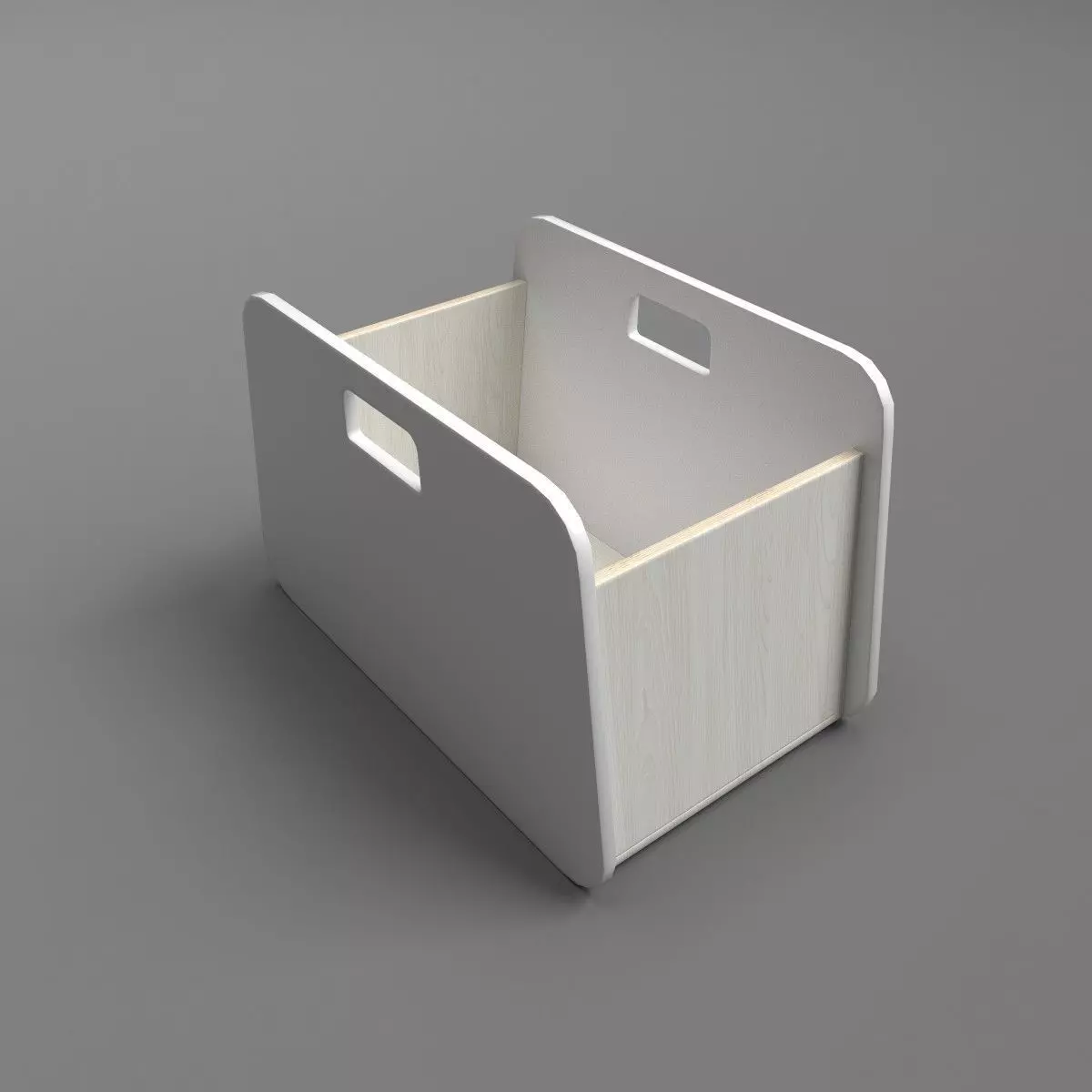 BacUp1Box White Low-poly 3D model_0
