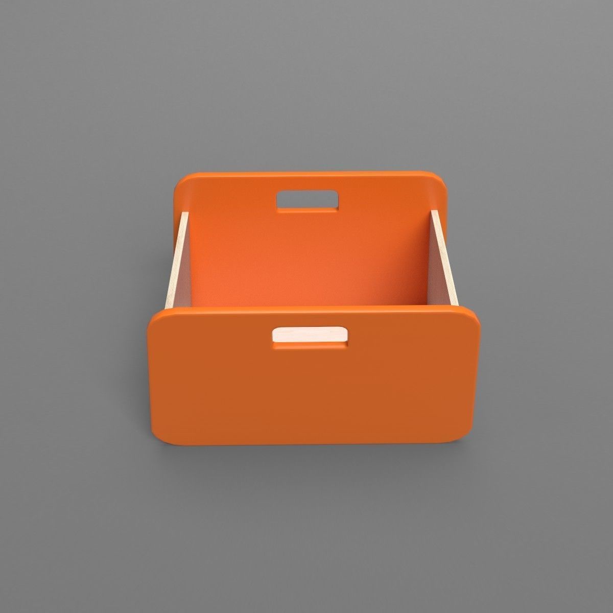 BacUp1Box Orange Low-poly 3D model_1