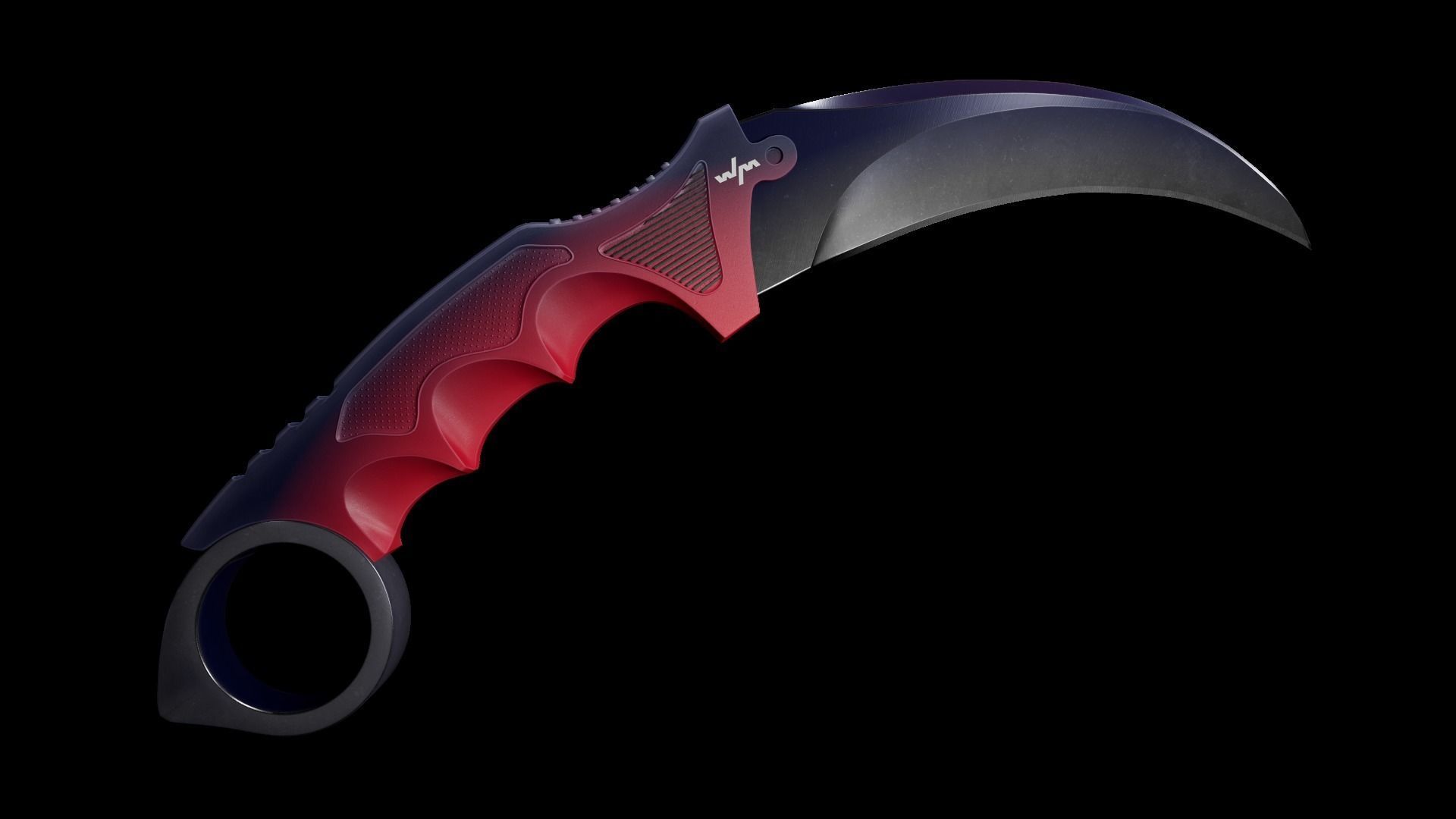 Karambit knife 3D model_2