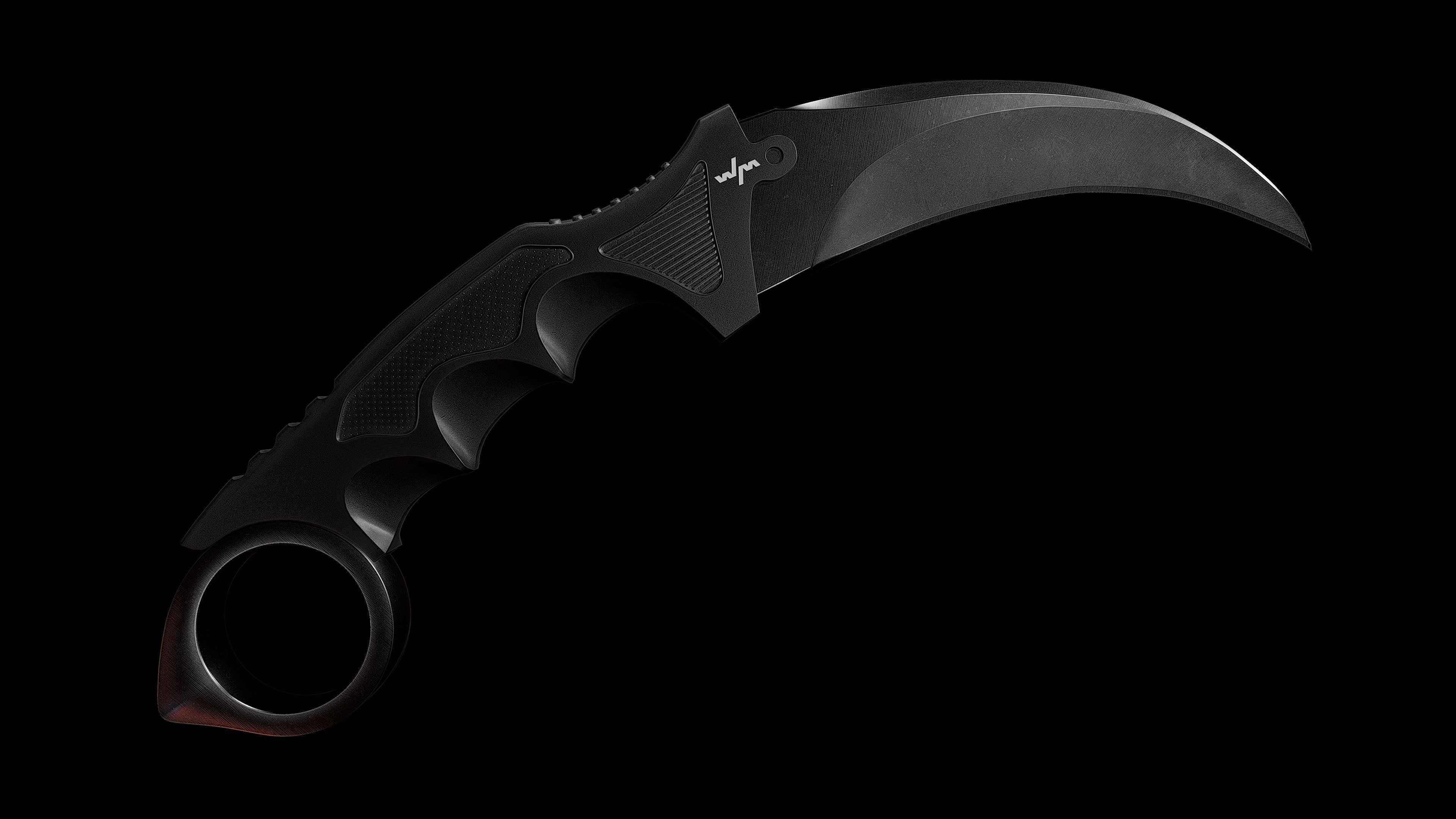 Karambit knife 3D model_4