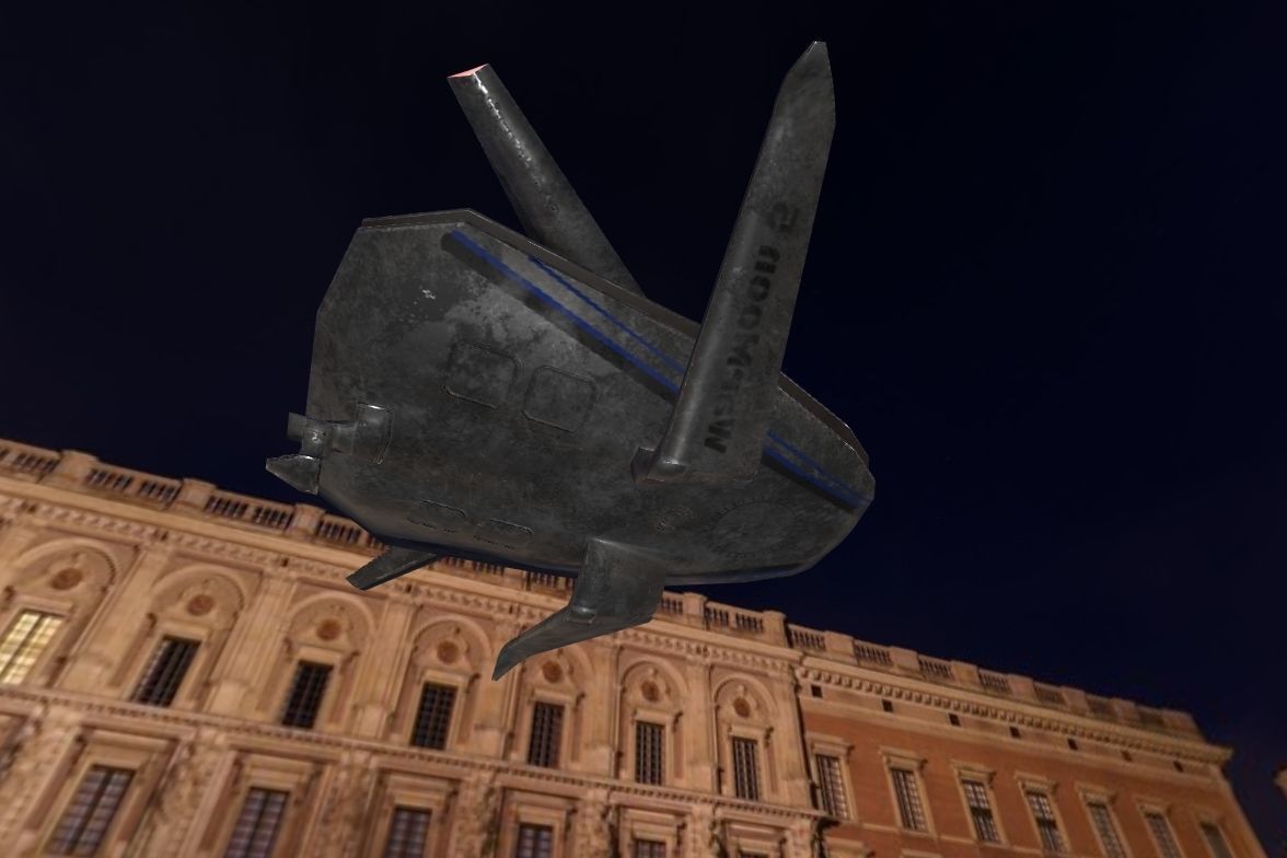 Sci-Fi Spaceship glTF glb PBR game-ready Low-poly WebGL model Low-poly 3D model_7