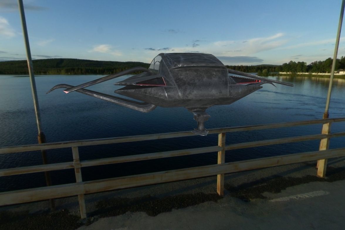 Sci-Fi Spaceship glTF glb PBR game-ready Low-poly WebGL model Low-poly 3D model_4