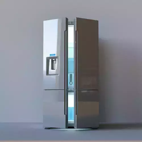 French Door Fridge Low-poly 3D model