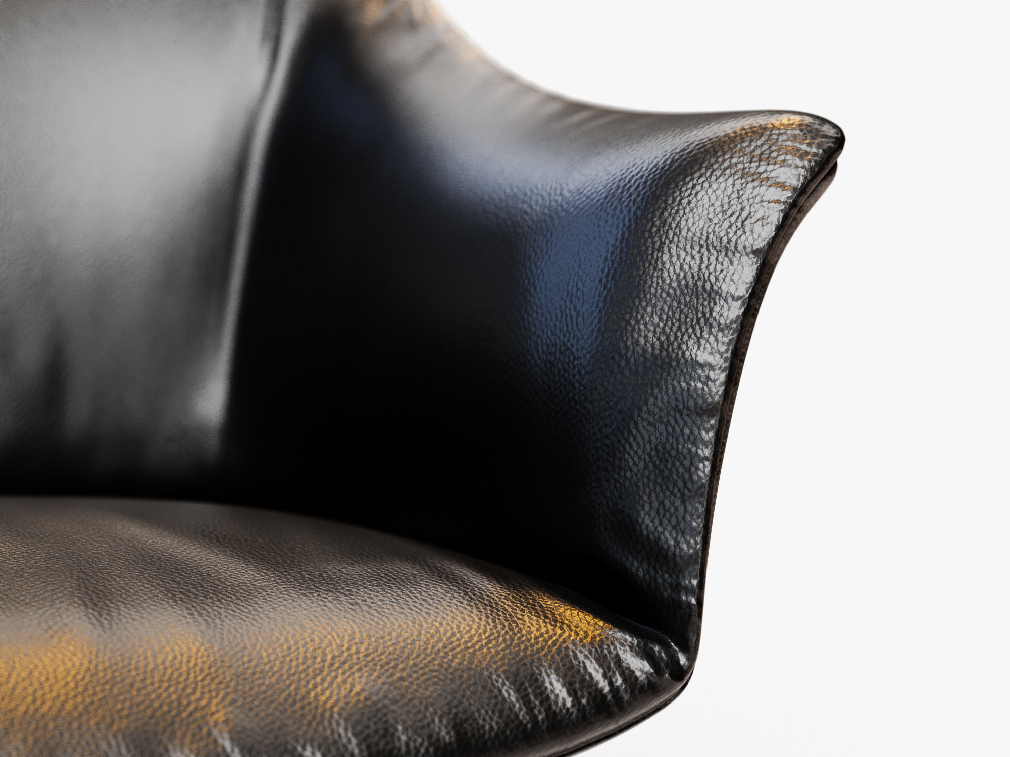 Black Leather Chair Free low-poly 3D model_2