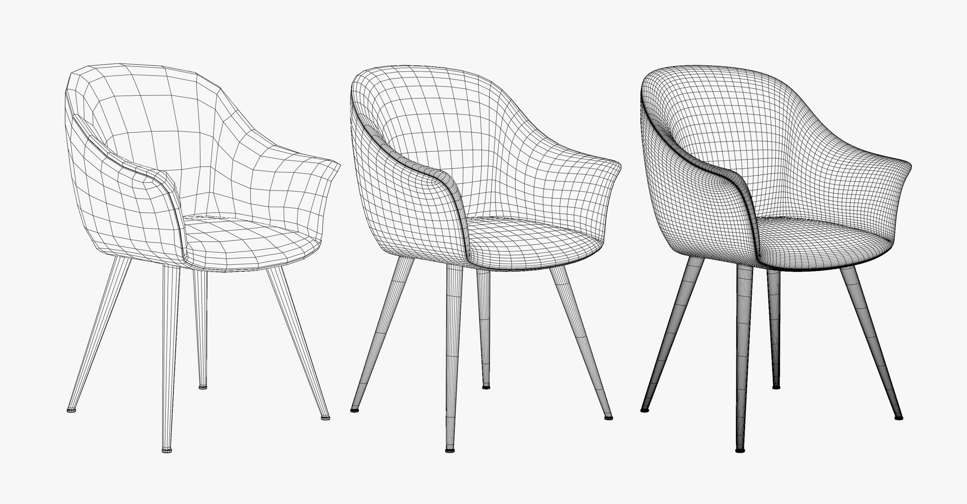 Black Leather Chair Free low-poly 3D model_4