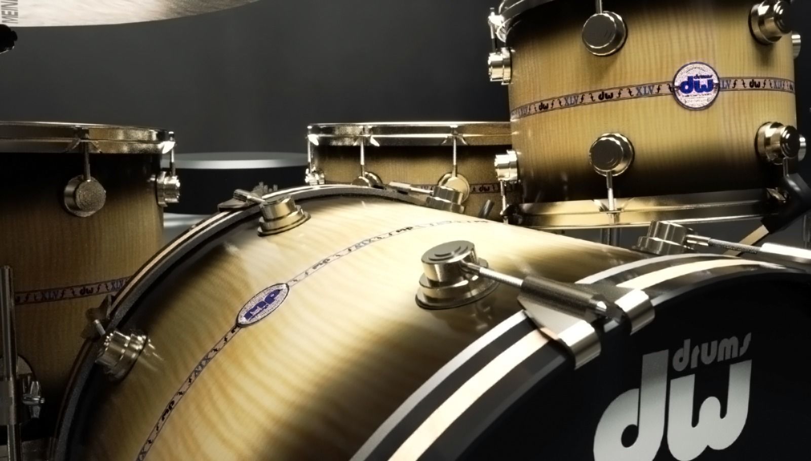 Drumkit - DW drums Low-poly 3D model_3