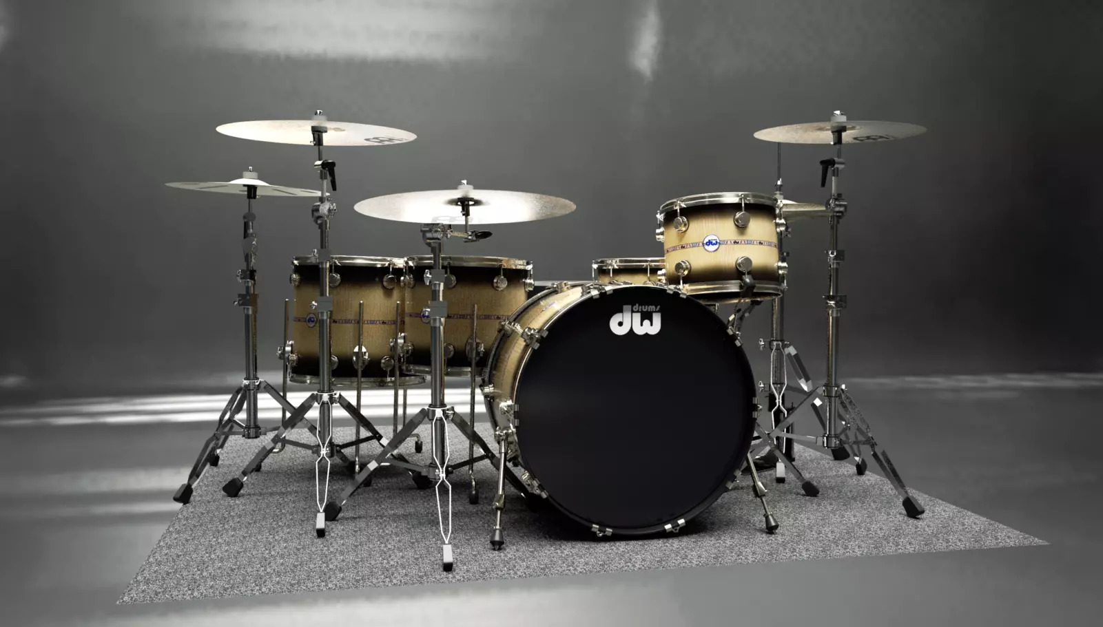 Drumkit - DW drums Low-poly 3D model_0