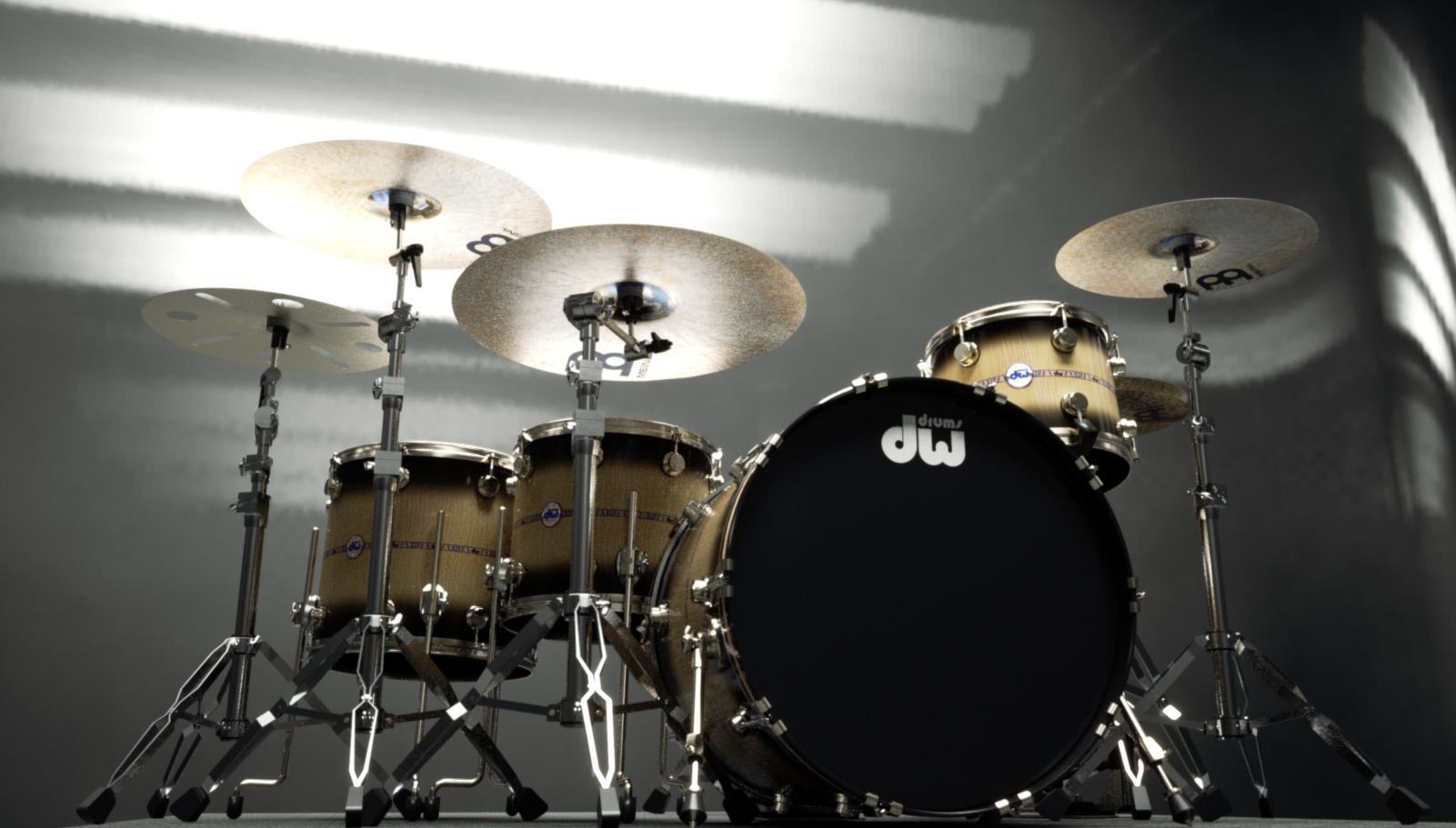 Drumkit - DW drums Low-poly 3D model_7