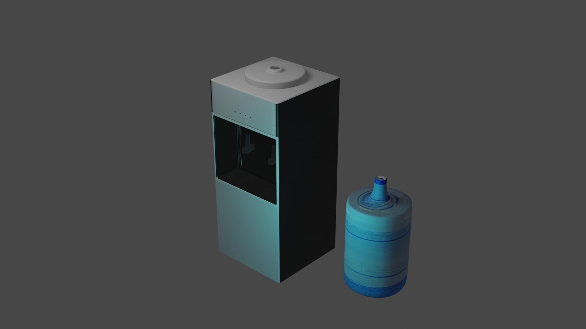 Low poly Water cooler Free low-poly 3D model_7