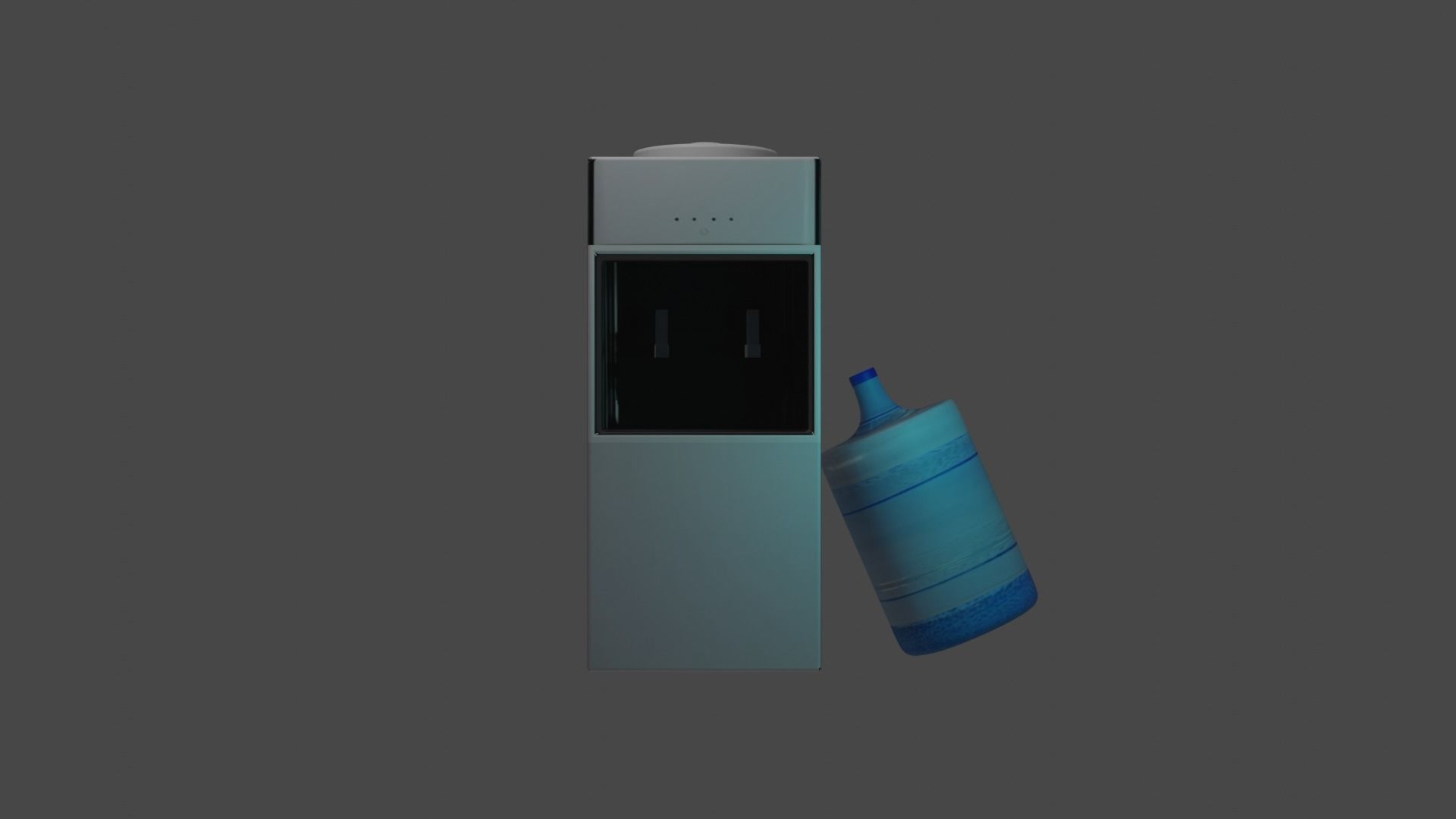 Low poly Water cooler Free low-poly 3D model_6