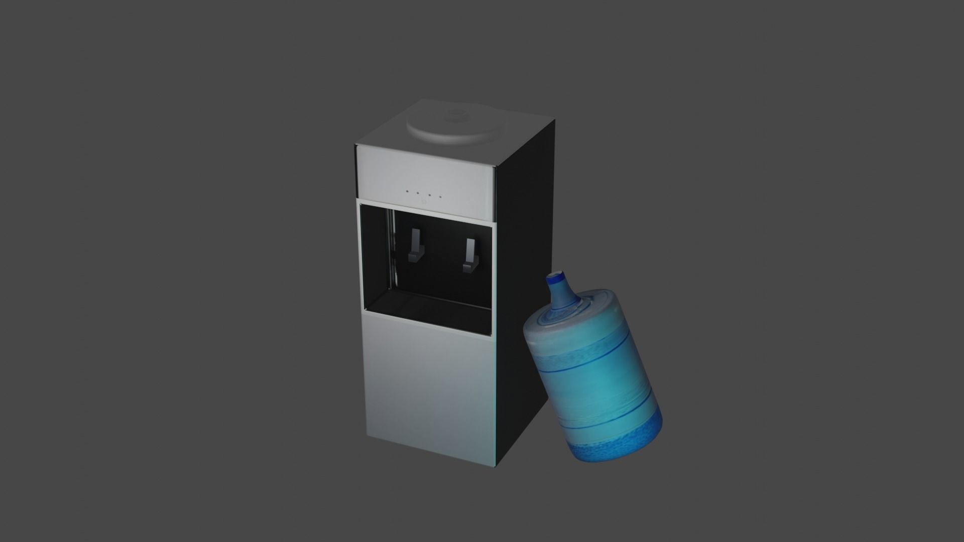 Low poly Water cooler Free low-poly 3D model_4