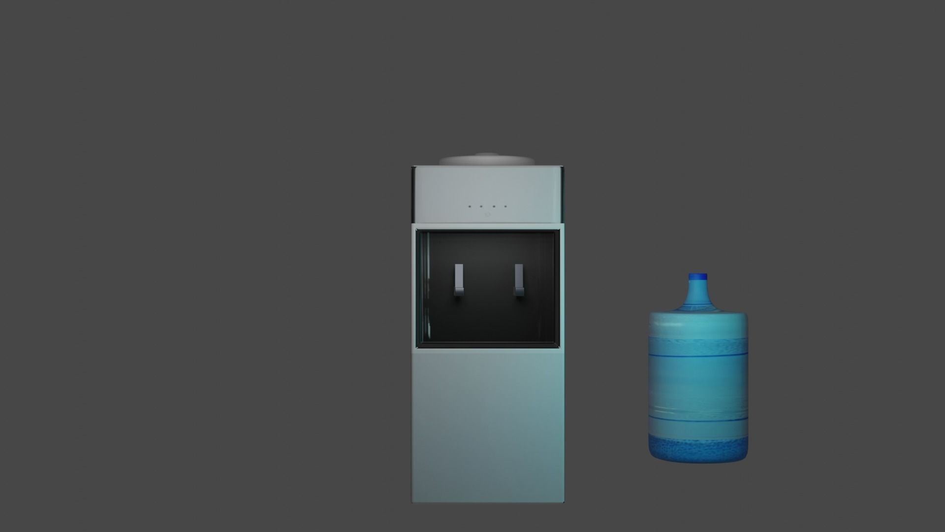 Low poly Water cooler Free low-poly 3D model_8