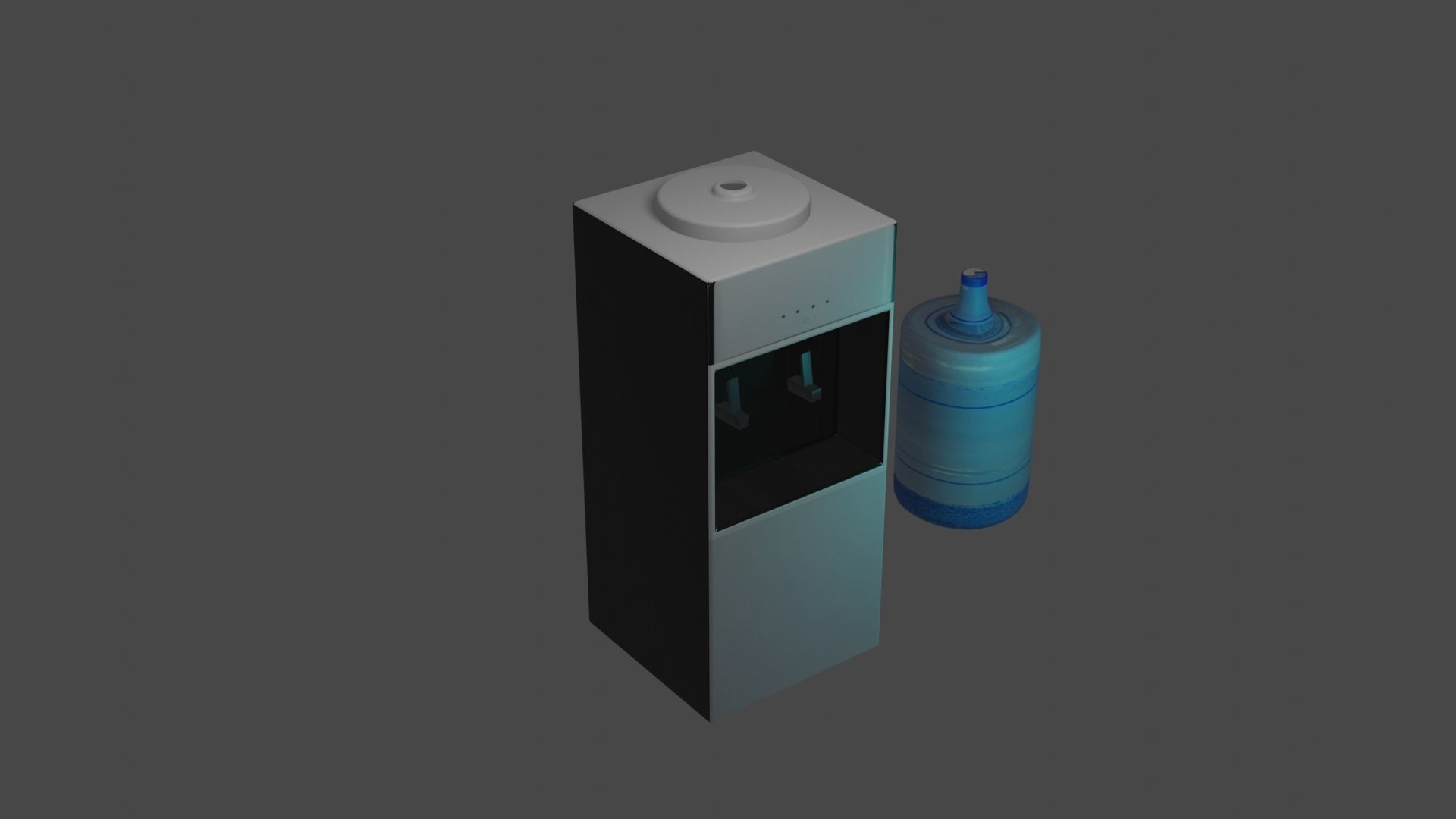 Low poly Water cooler Free low-poly 3D model_1