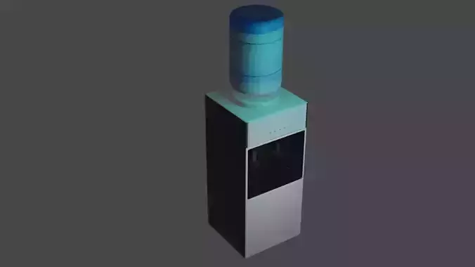 Low poly Water cooler Free low-poly 3D model