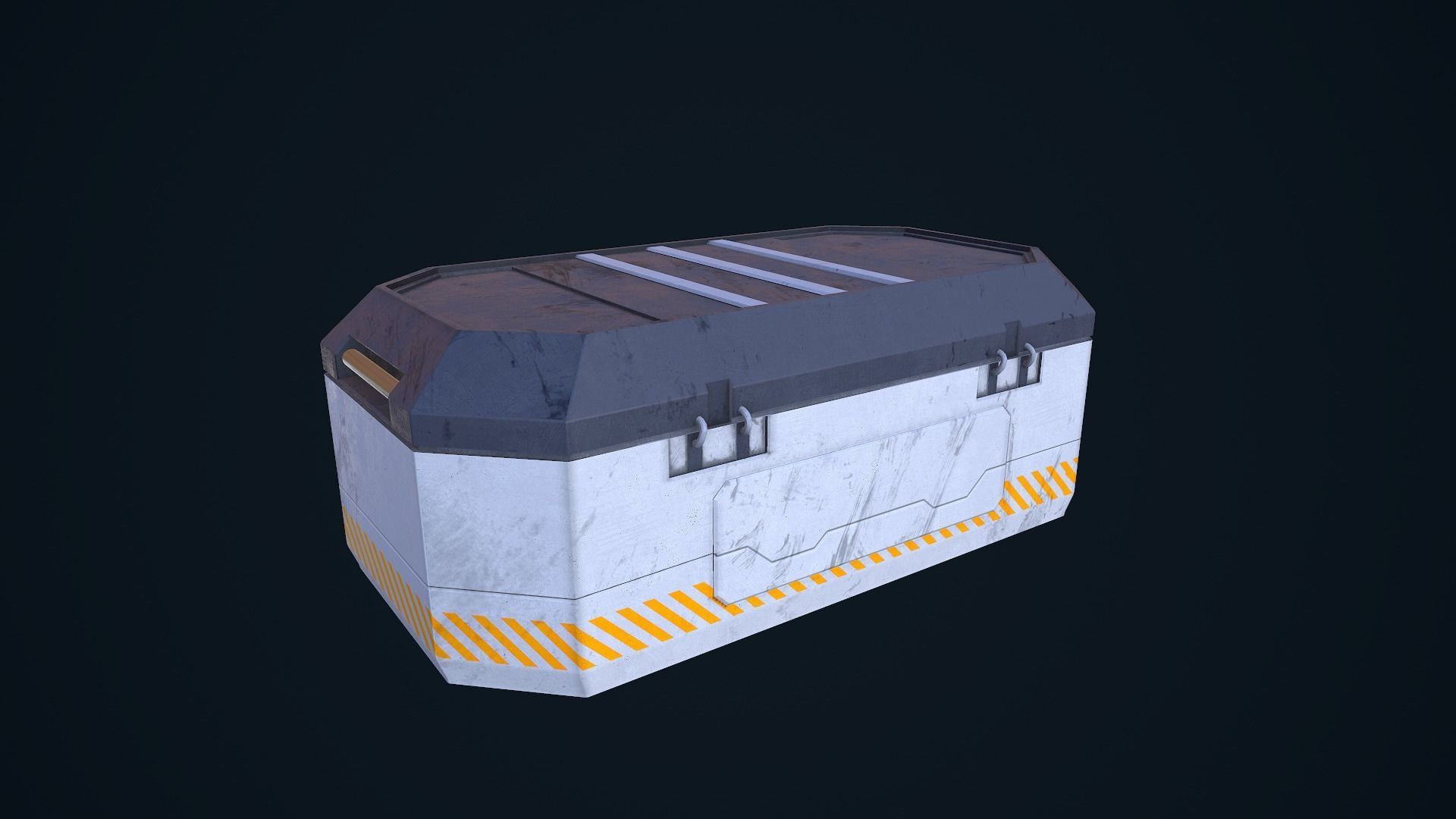 Sci-Fi Crate 03 Low-poly 3D model_10