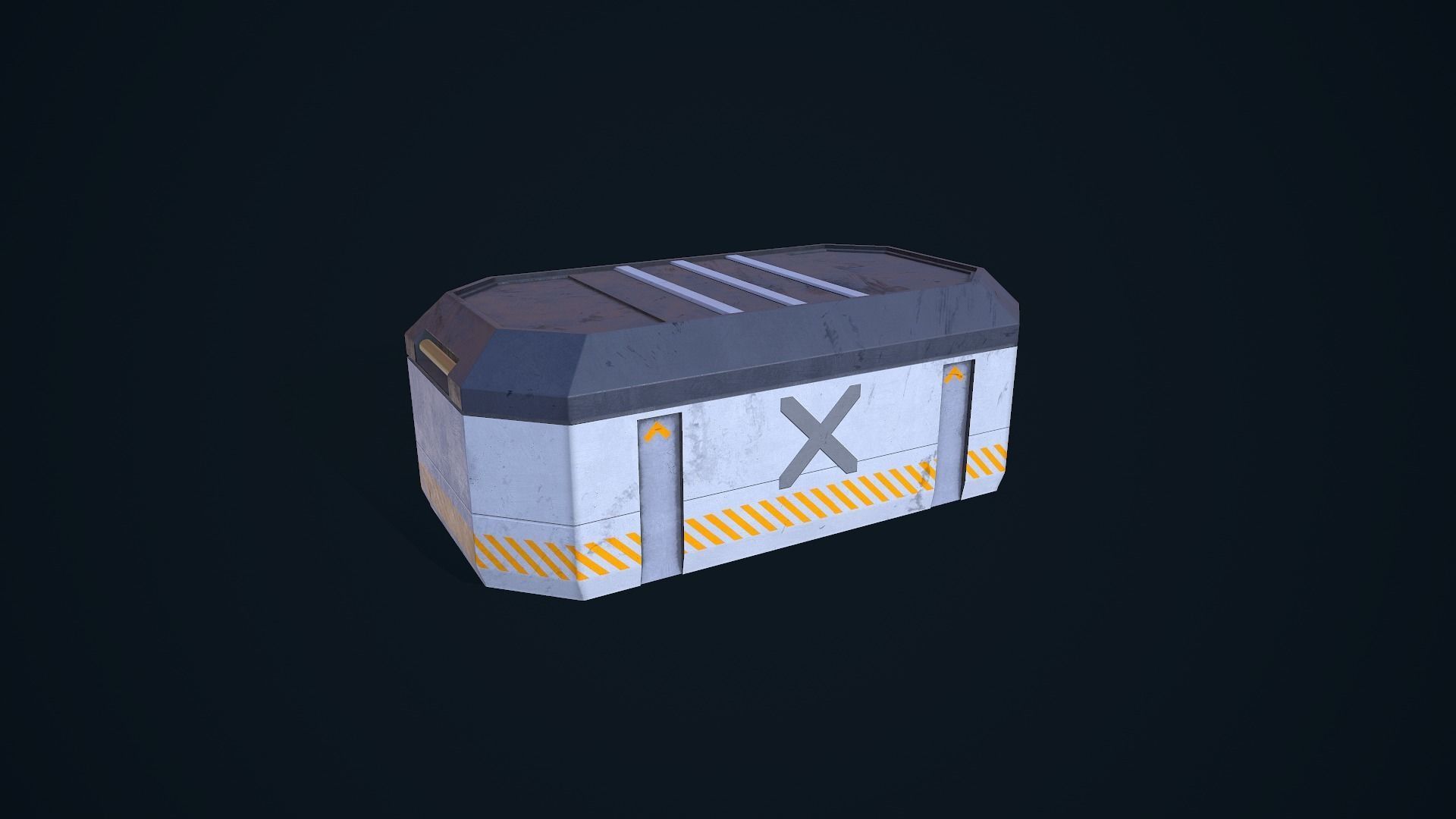 Sci-Fi Crate 03 Low-poly 3D model_18