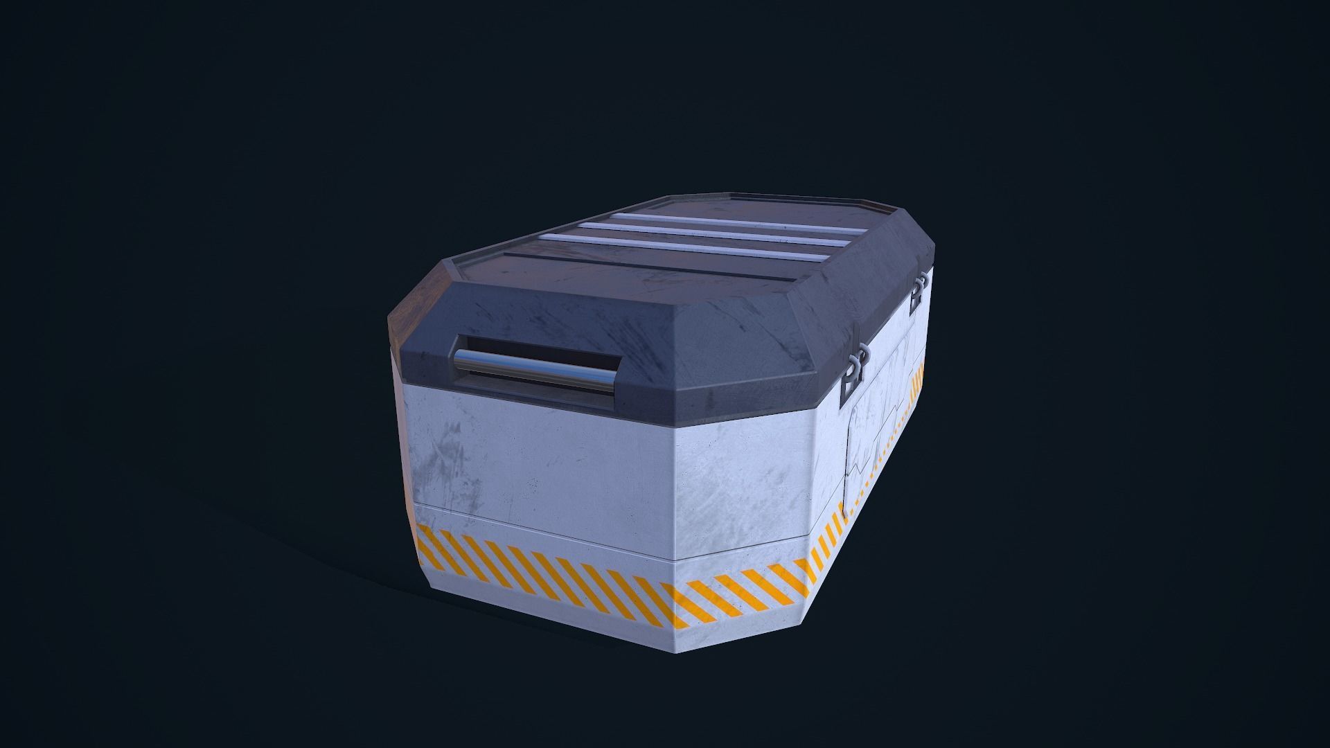 Sci-Fi Crate 03 Low-poly 3D model_11