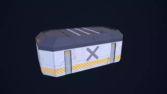 Sci-Fi Crate 03 Low-poly 3D model
