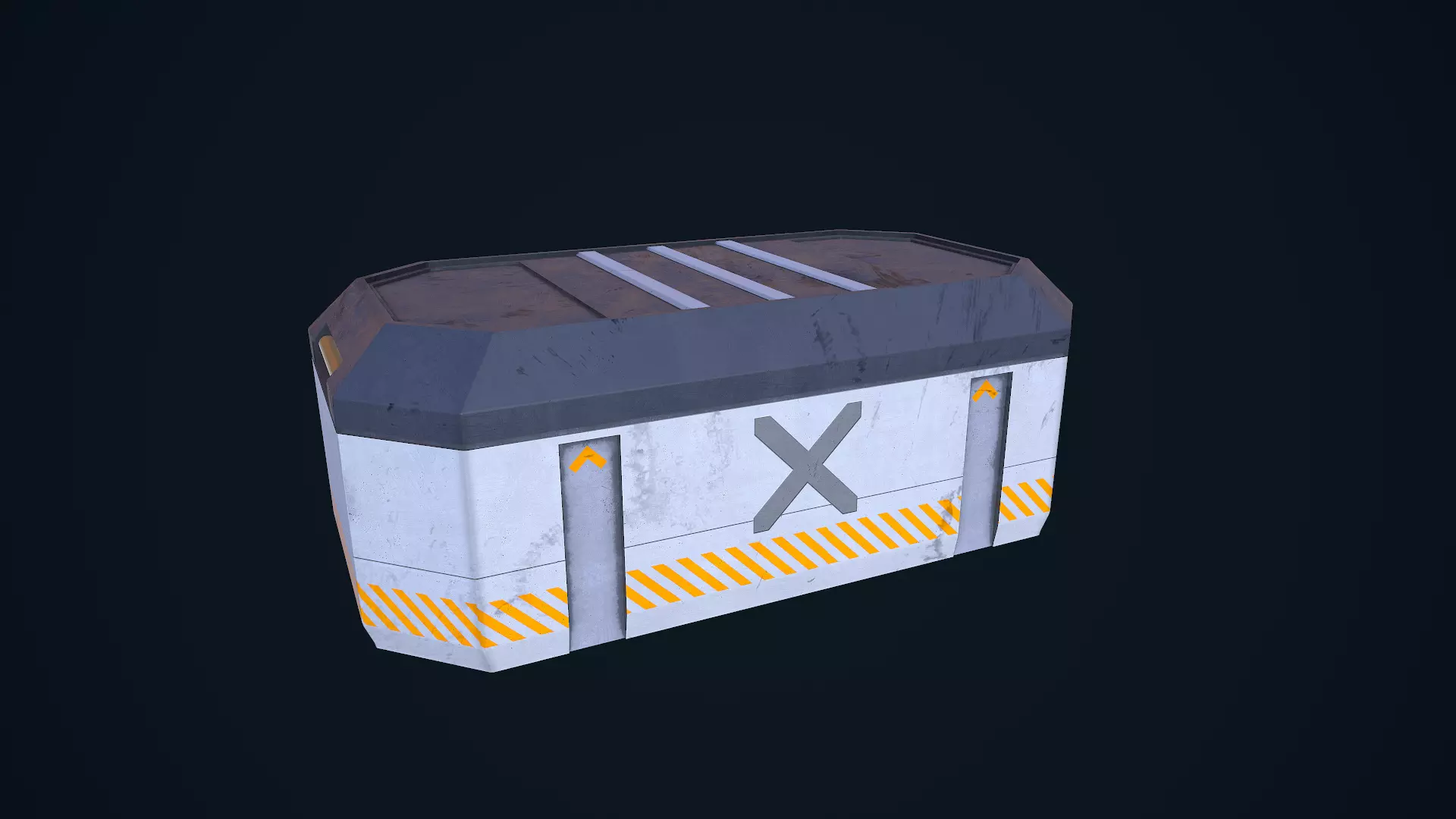 Sci-Fi Crate 03 Low-poly 3D model_0