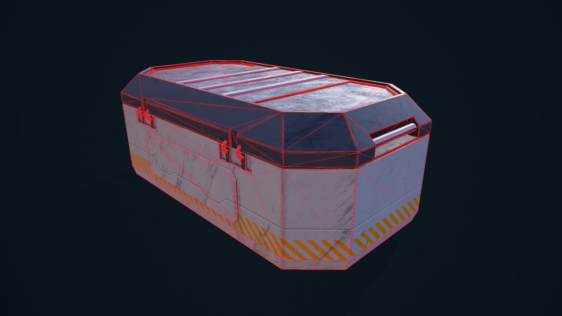Sci-Fi Crate 03 Low-poly 3D model_17