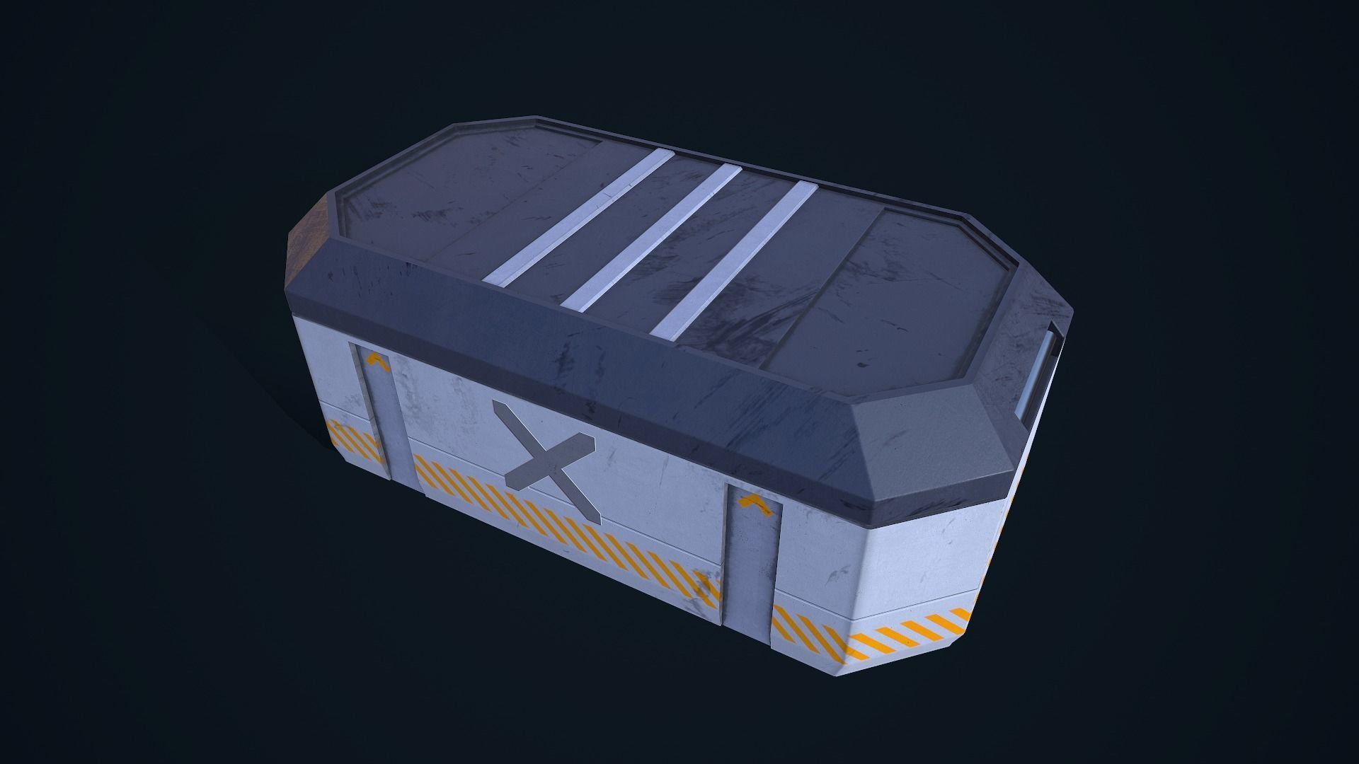 Sci-Fi Crate 03 Low-poly 3D model_13