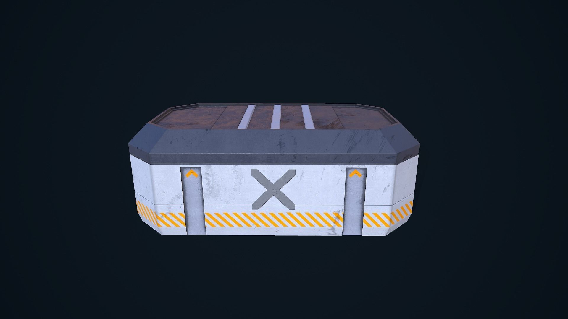 Sci-Fi Crate 03 Low-poly 3D model_3