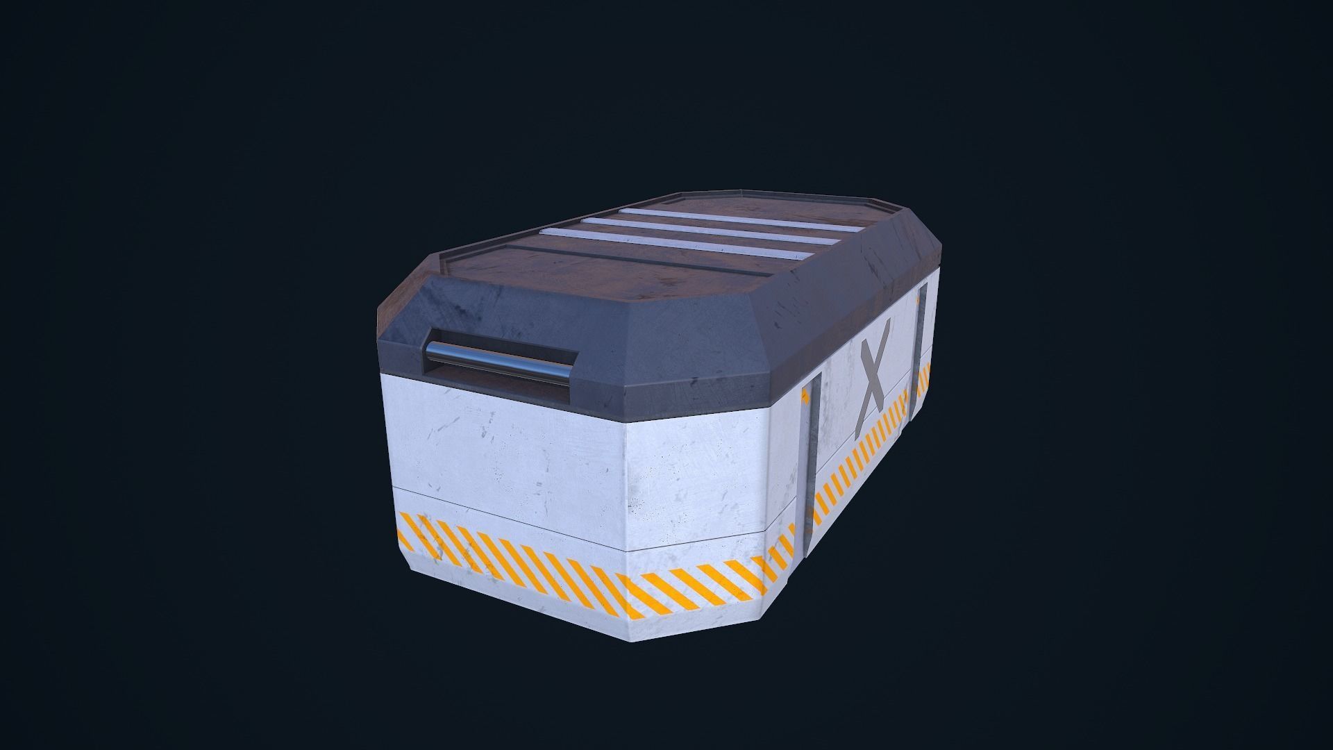 Sci-Fi Crate 03 Low-poly 3D model_4