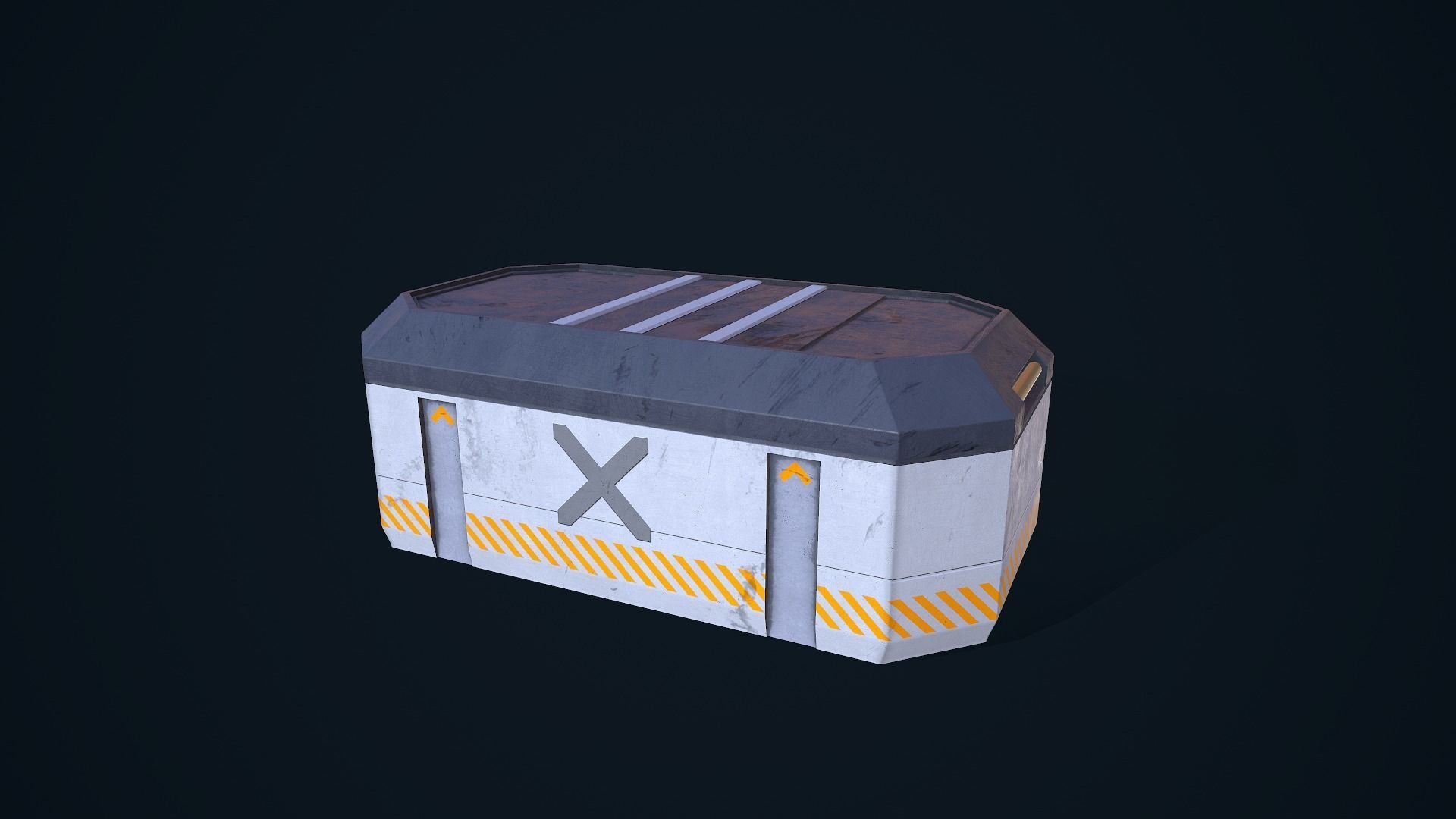 Sci-Fi Crate 03 Low-poly 3D model_2