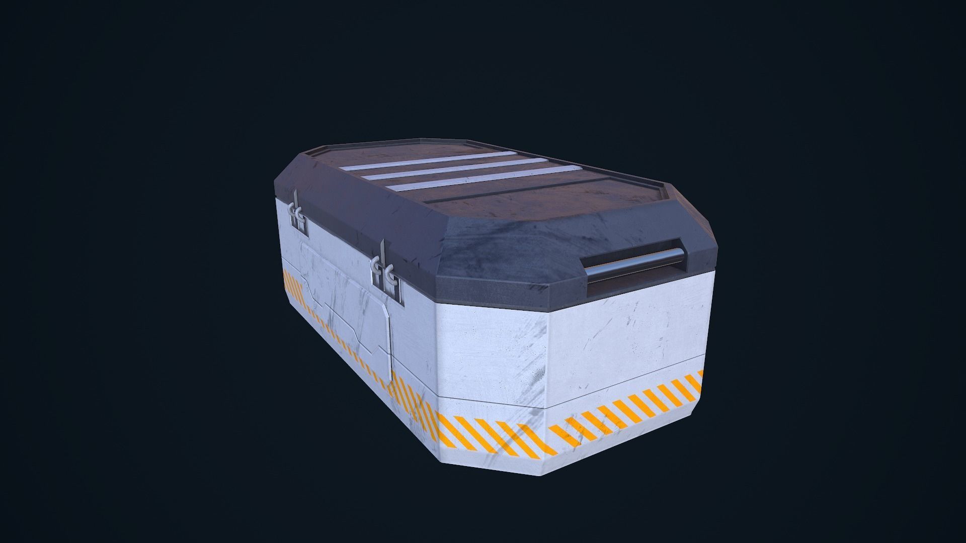 Sci-Fi Crate 03 Low-poly 3D model_7