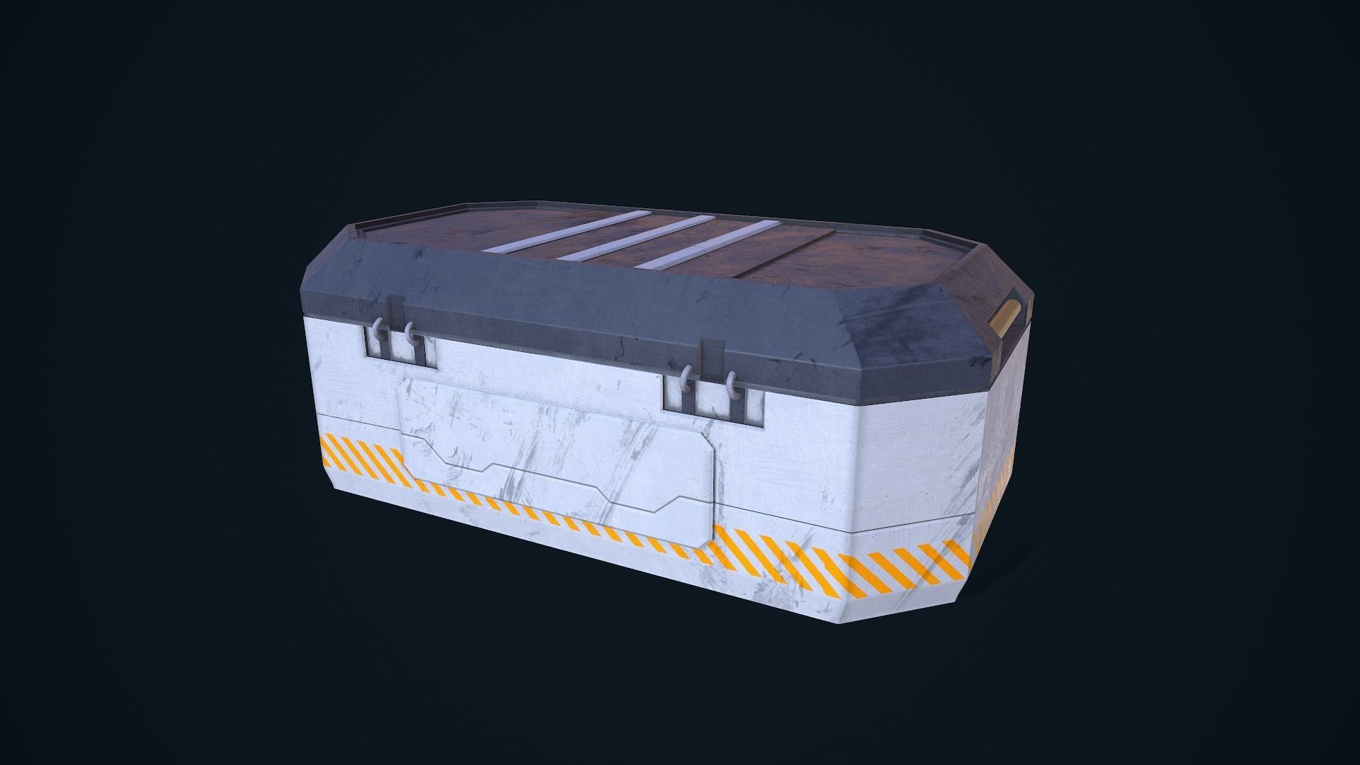 Sci-Fi Crate 03 Low-poly 3D model_8