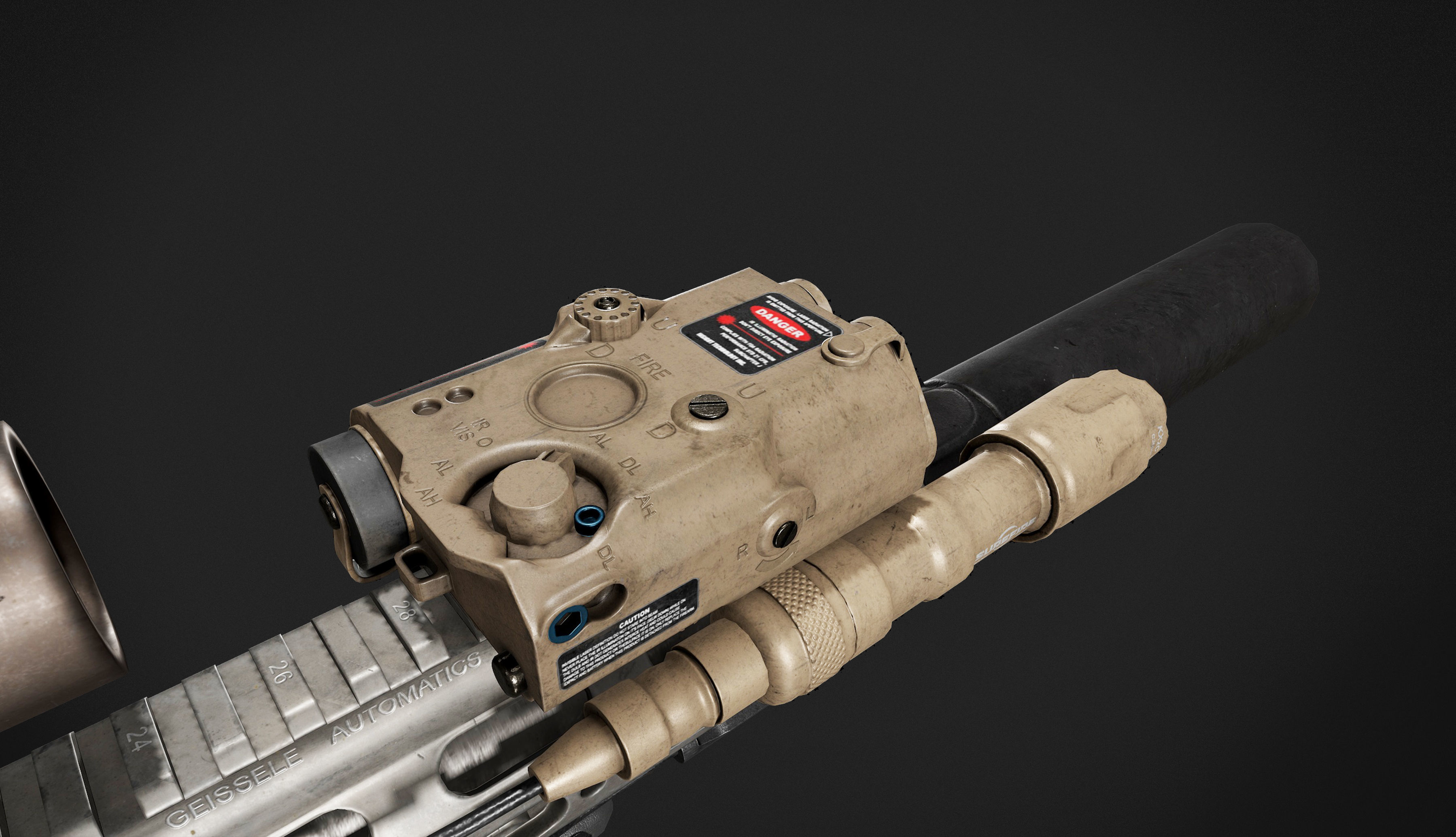 hk 416 AR Low-poly 3D model_6