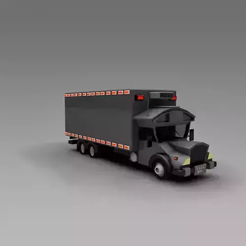 Low Poly Truck Refrigerator