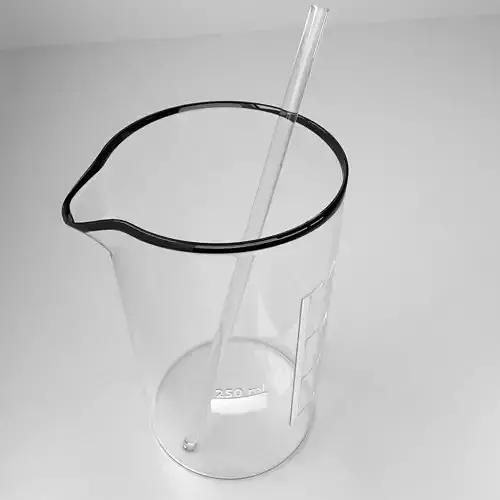 250 ml Glass Beaker with Rod
