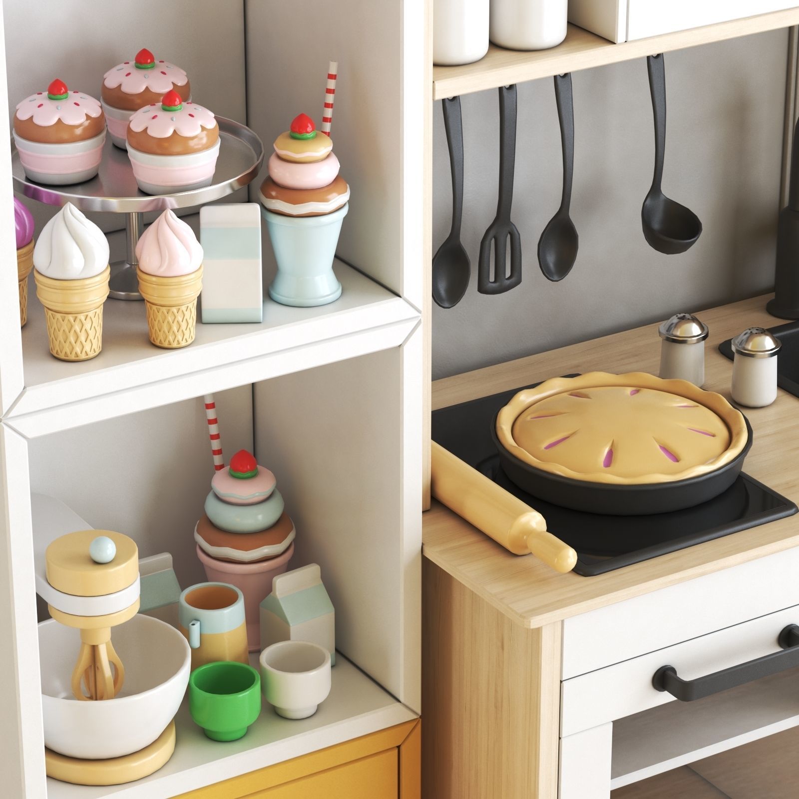 Children toys and furniture 3D model_2