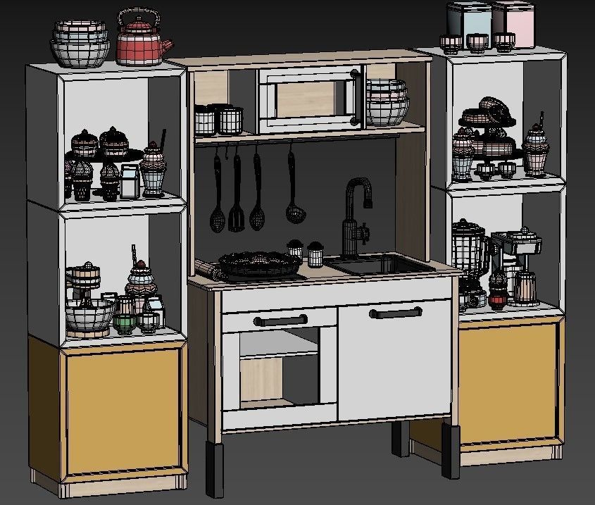 Children toys and furniture 3D model_5