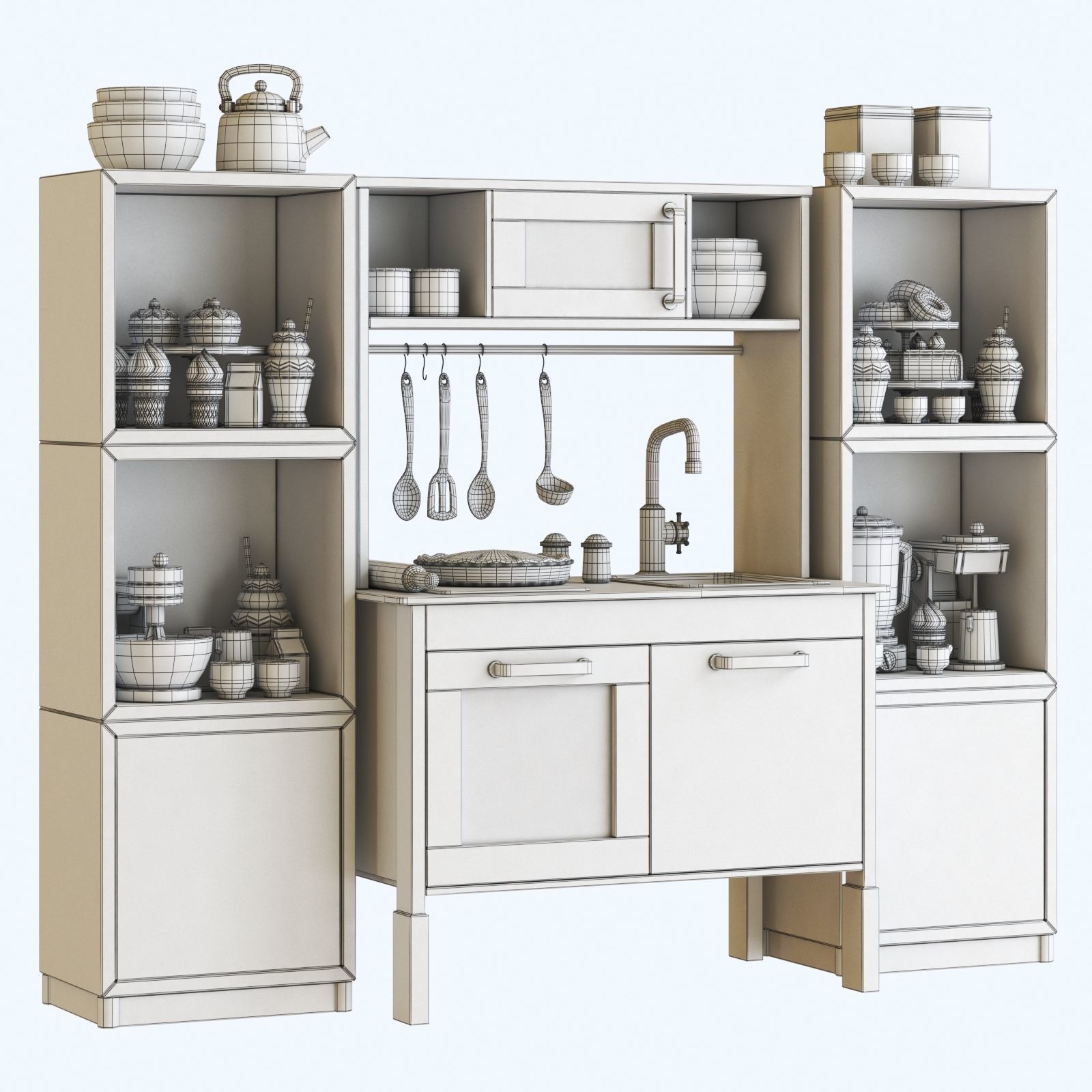 Children toys and furniture 3D model_3