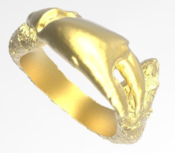 Crab tongs ring 3D print model_1