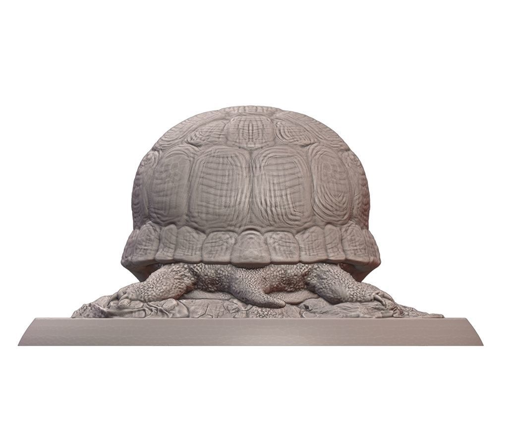 Turtle statue of tortoise 3D print model_4