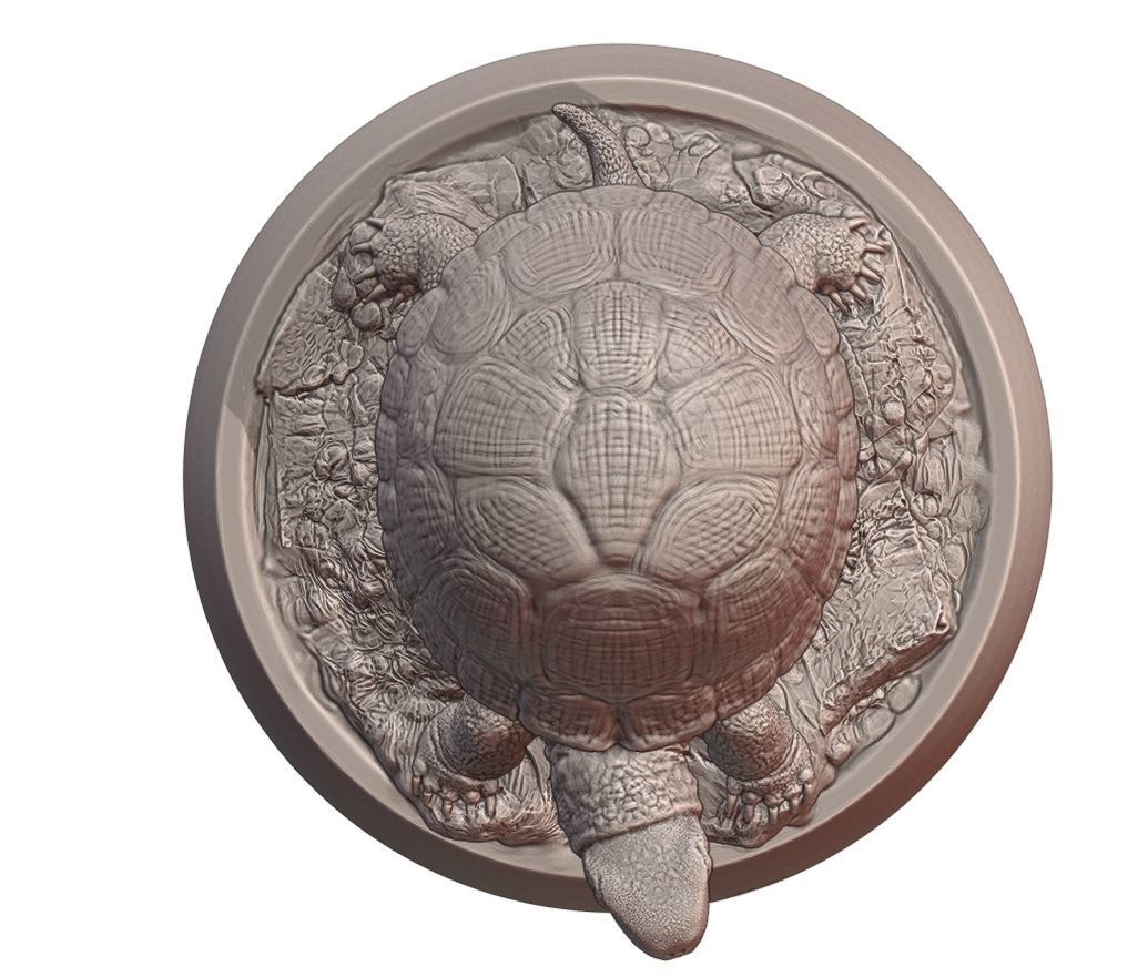 Turtle statue of tortoise 3D print model_9