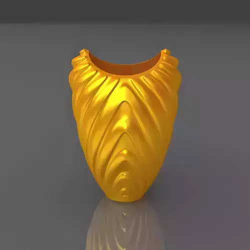 Wavy Pattern Vase Design 3D Print Model 3D print model
