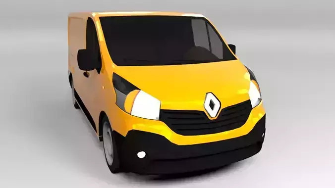 RENAULT TRAFFIC 2015 LOWPOLY Low-poly 3D model