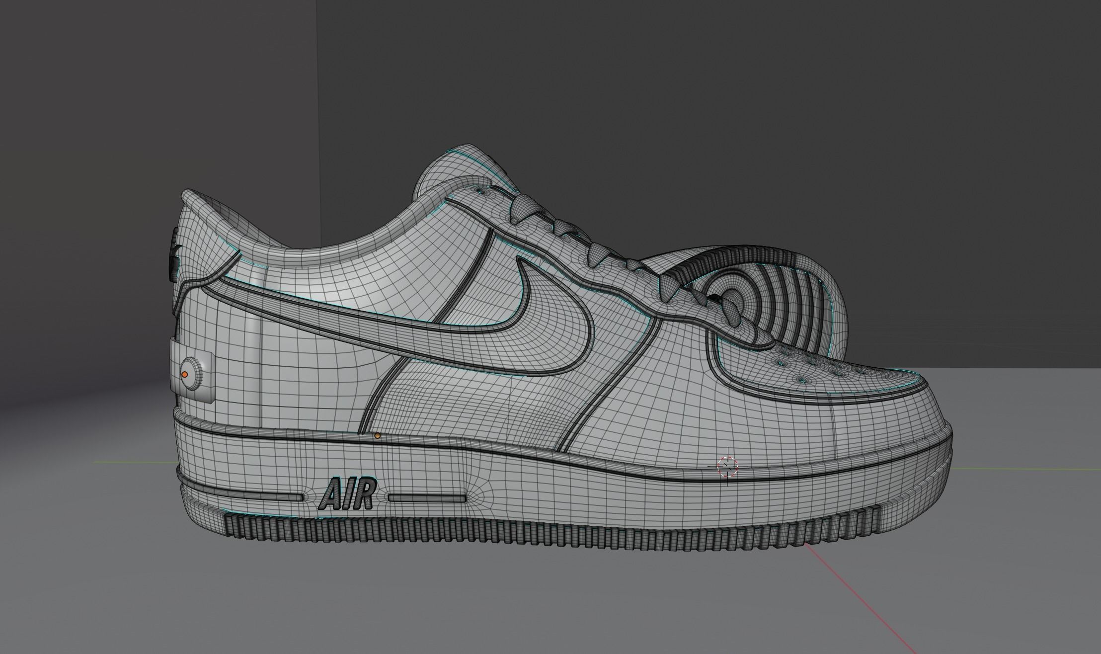 Nike Air Force 1 Cactus Jack Low-poly 3D model_5