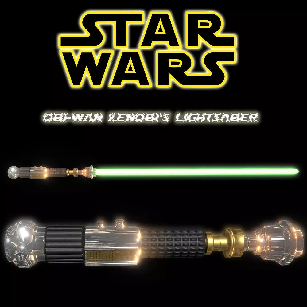 Lightsaber Obi Wan Kenobi Free 3D model