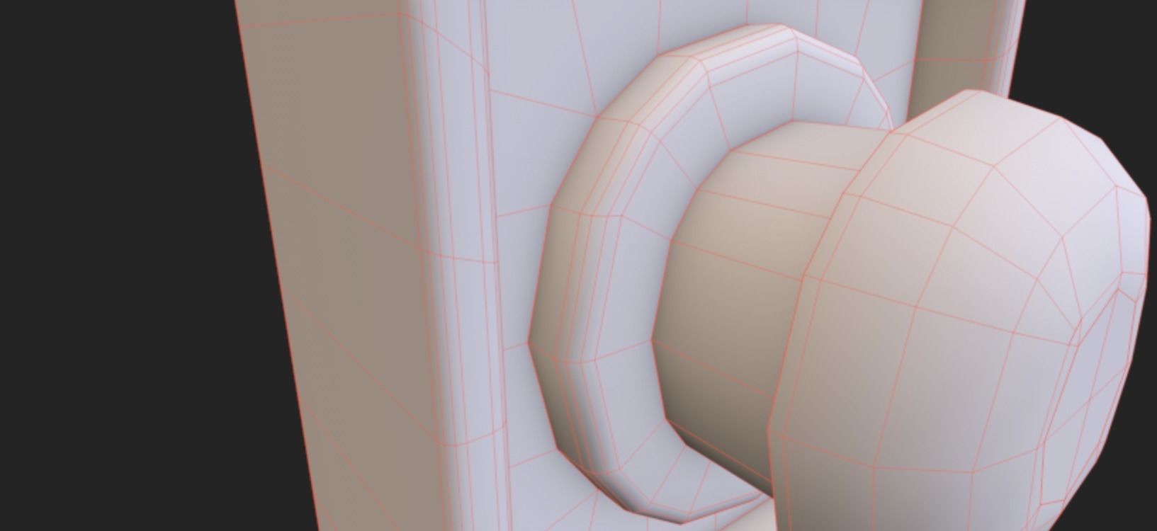 Emergency Stop Button Low-poly 3D model_8