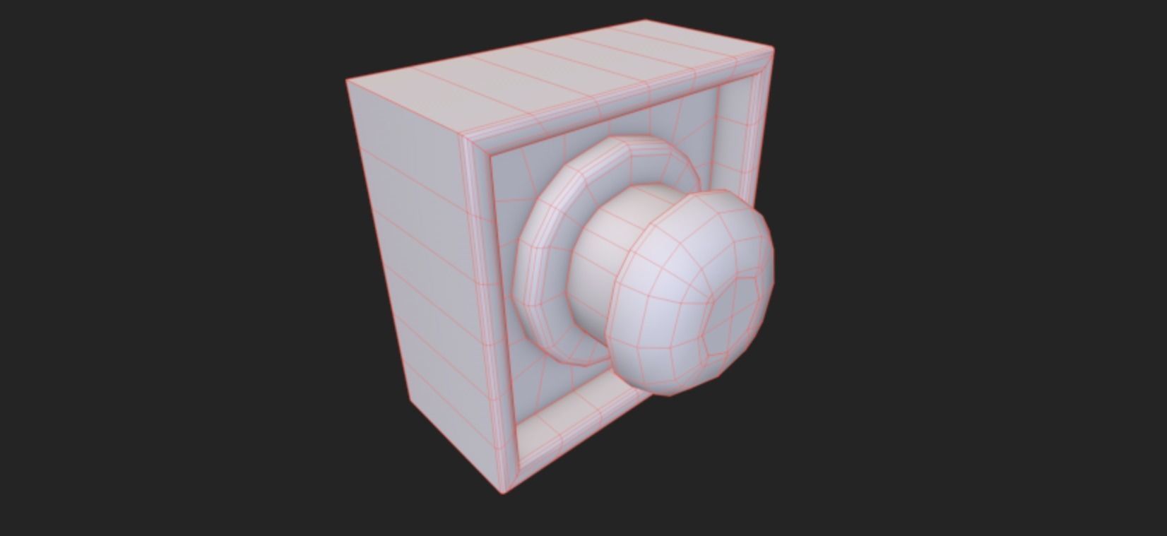 Emergency Stop Button Low-poly 3D model_5