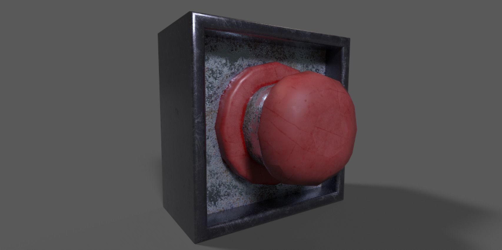 Emergency Stop Button Low-poly 3D model_2