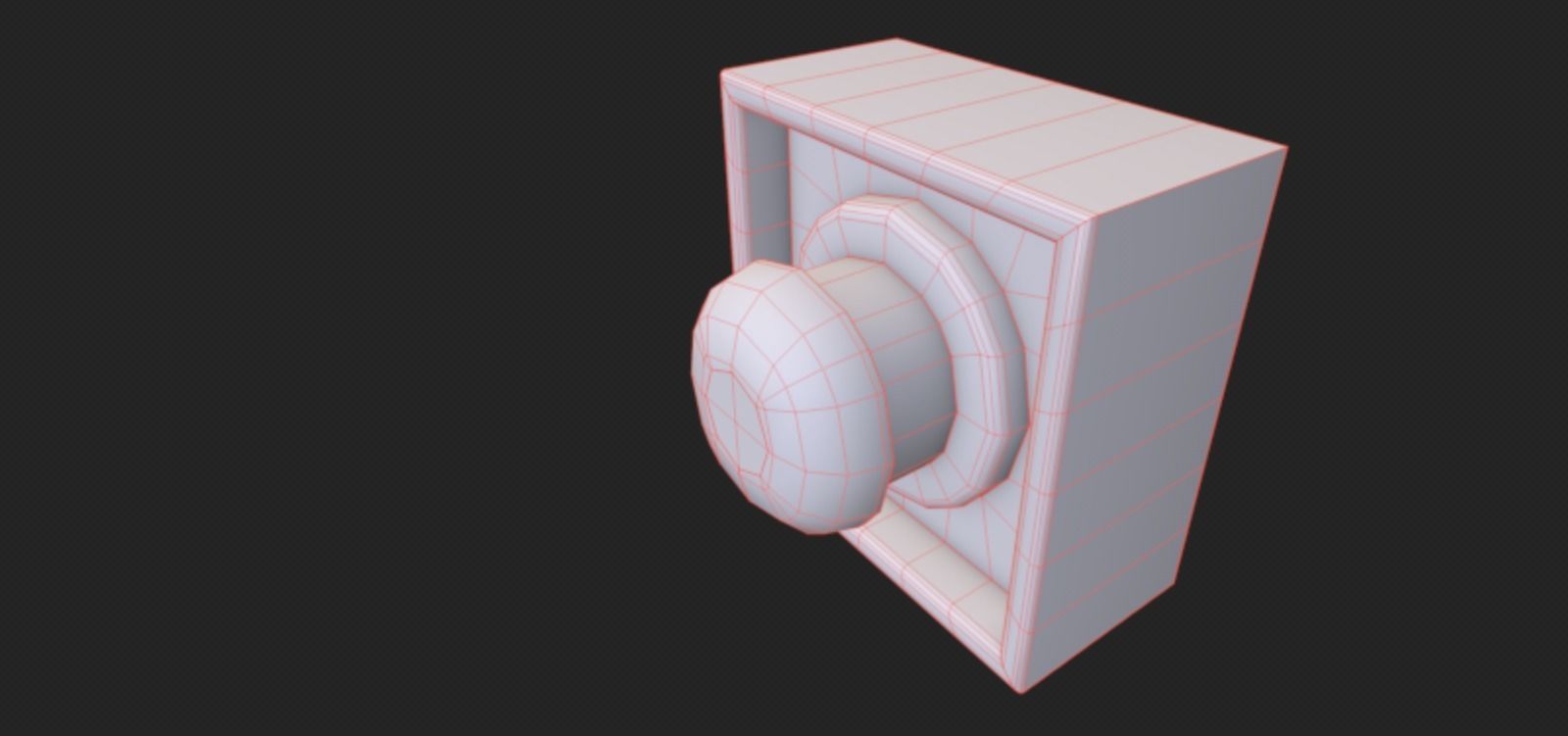Emergency Stop Button Low-poly 3D model_6