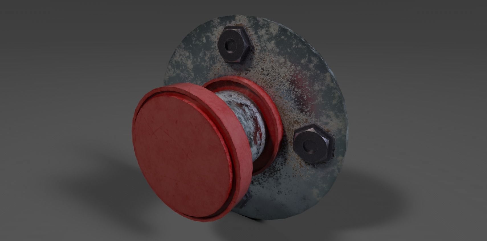 Emergency Stop Button  Low-poly 3D model_1